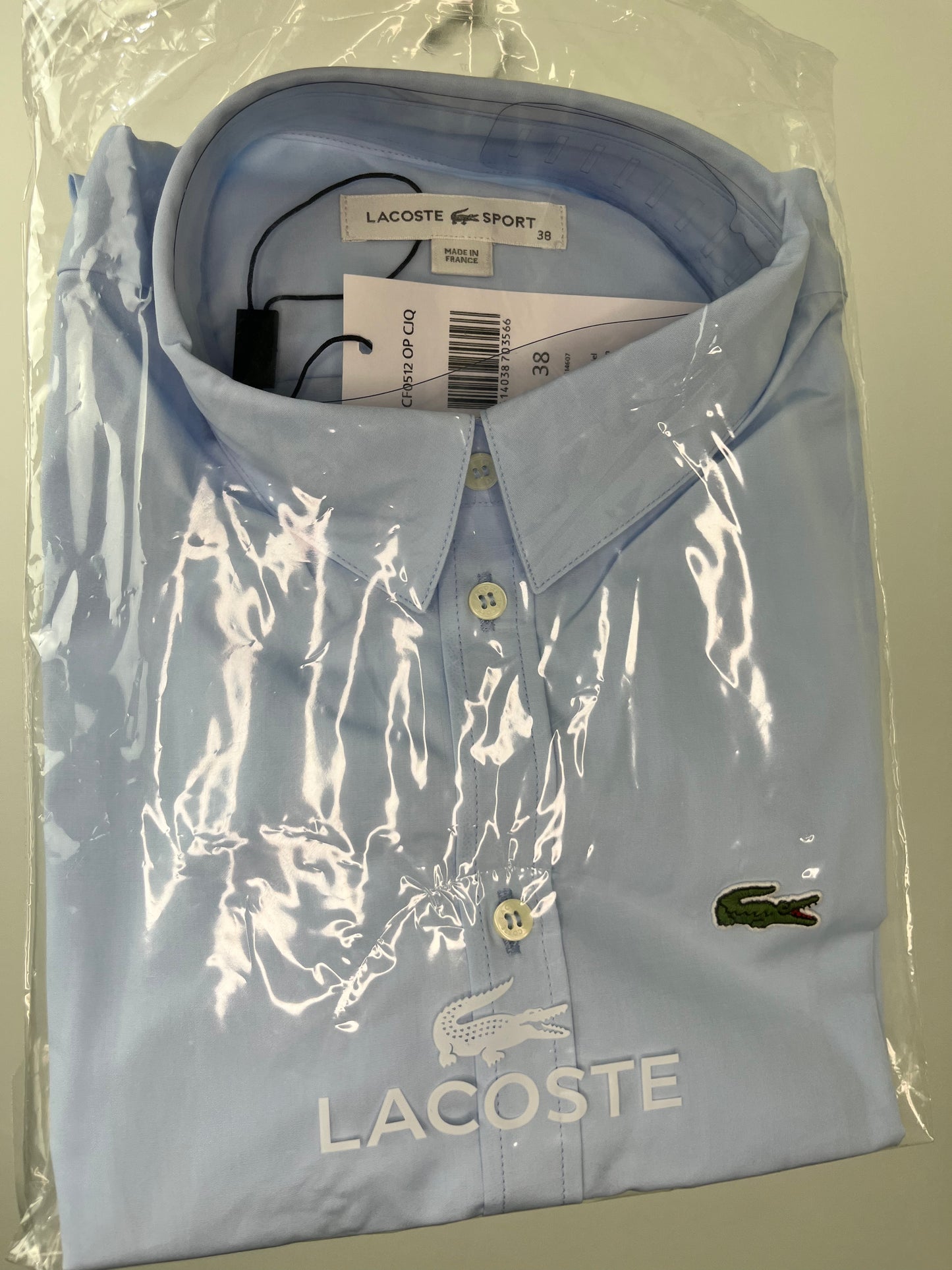 Lacoste Woven Short Sleeved Shirt Blue