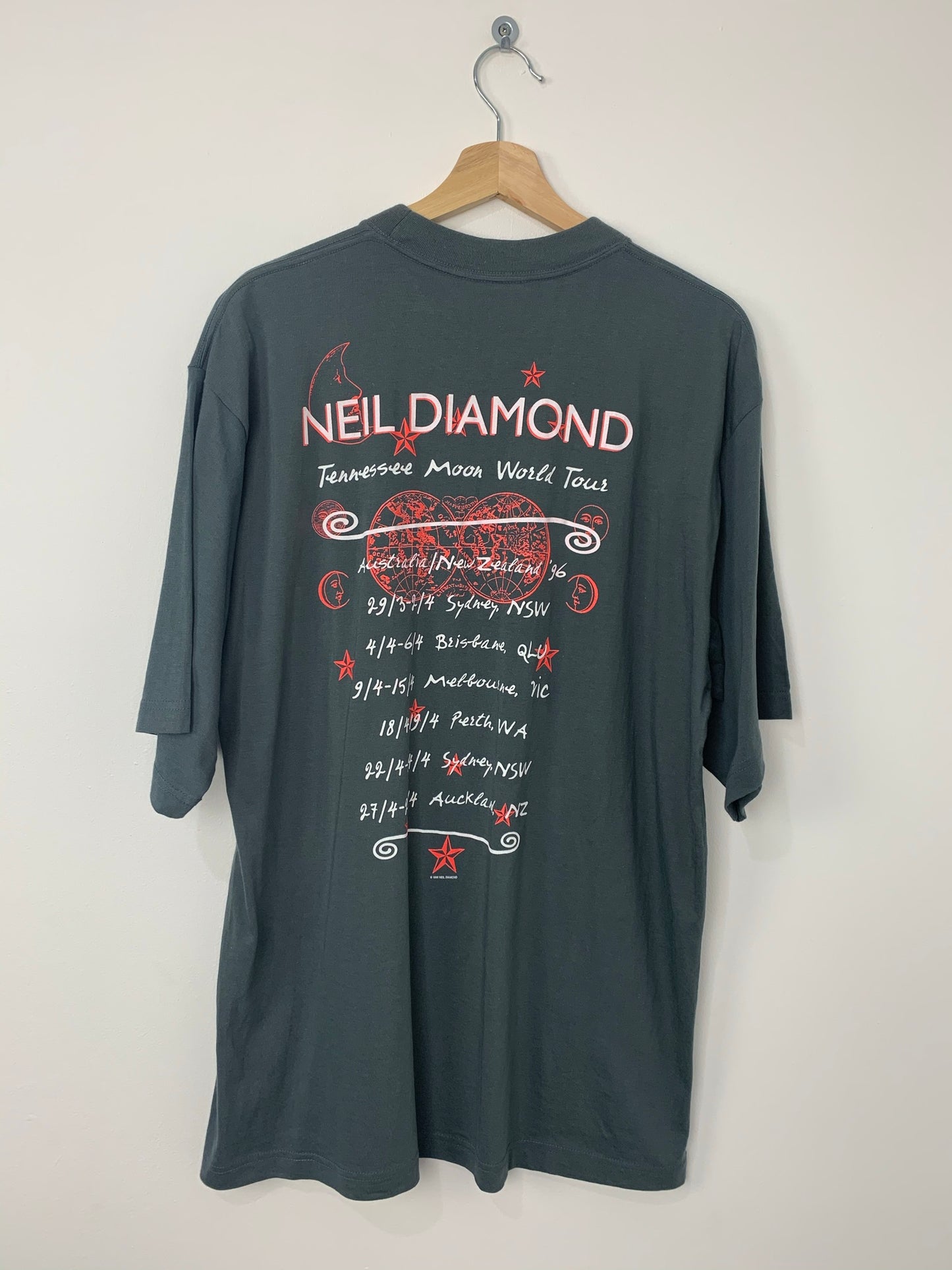Neil Diamond Tennessee Moon Aust/NZ 1996 Tour T-Shirt