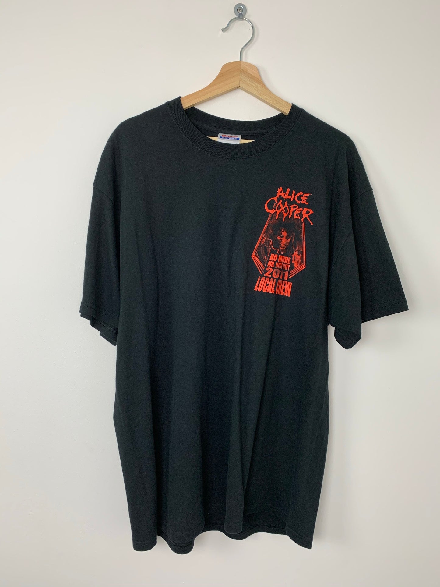Alice Cooper No More Mr Nice Guy 2011 Tour Local Crew T-Shirt