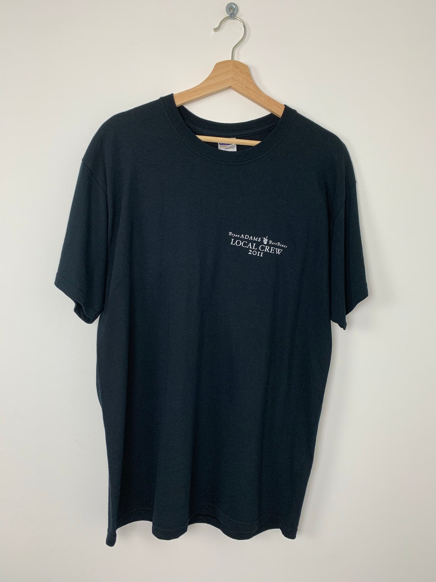 Bryan Adams Bare Bones 2011 Tour Local Crew T-Shirt